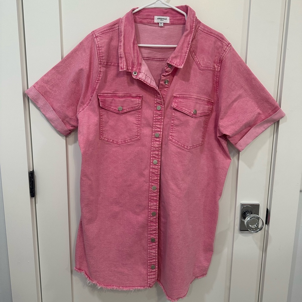 Pink Denim Dress